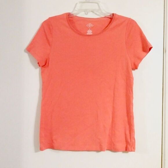 St. John's Bay Coral Scoop Neck TShirt - Picture 3 of 5